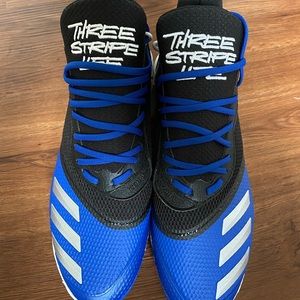 Adidas Icon V Boost Metal Baseball Cleats Blue Black G28243 Men's Size 12.5